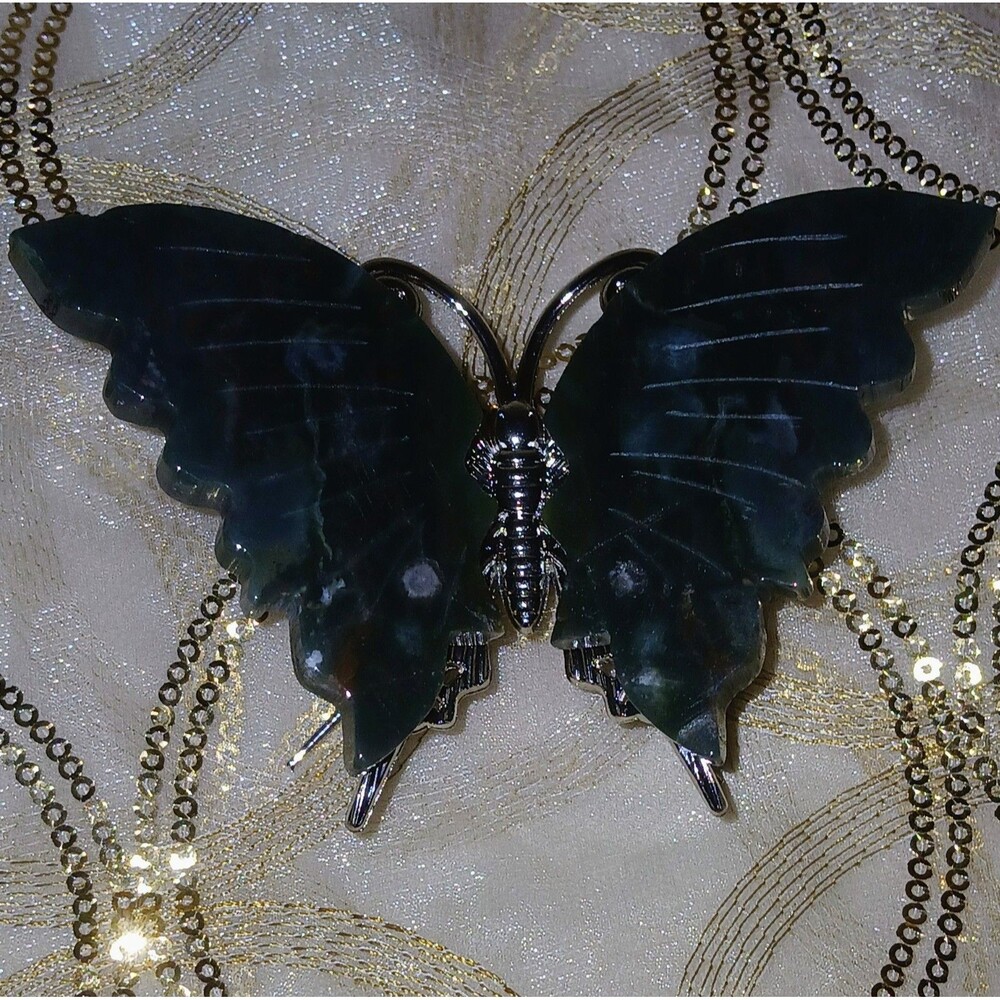 African Bloodstone Crystal Butterfly